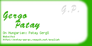 gergo patay business card